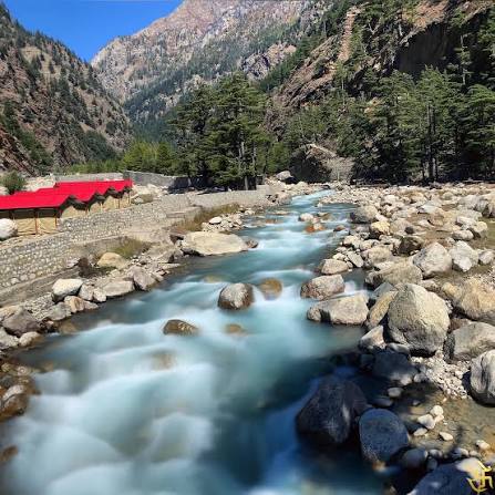 Bhagirathi River flowing through valley