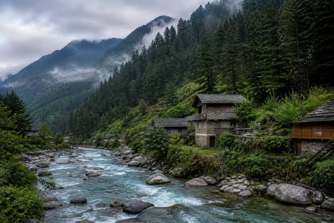 Riverside camping in Tirthan Valley